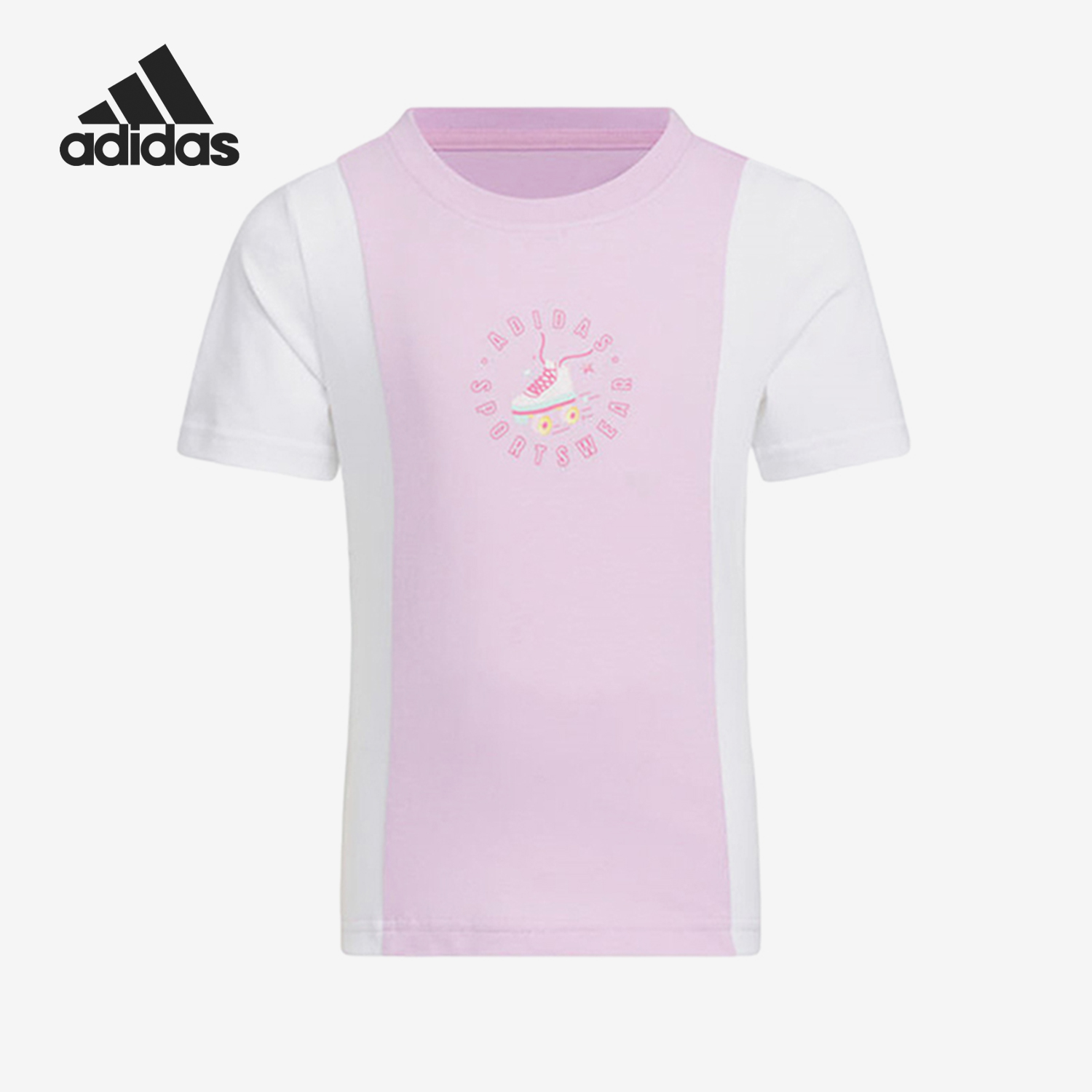 Adidas/阿迪达斯正品夏季新款儿童圆领时尚运动休闲T恤IY8116