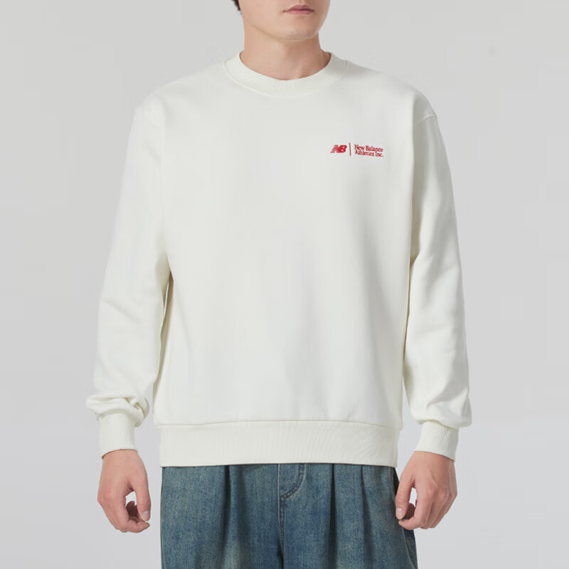 New Balance/NB正品新款男子加绒舒适长袖卫衣套头衫AMT44325-CIC