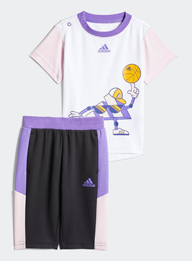 Adidas/阿迪达斯正品春季新款婴童男女运动透气两件套HD7545