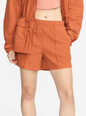 Nike/耐克正品夏季女士运动宽松休闲梭织中腰简约短裤FV6623-825