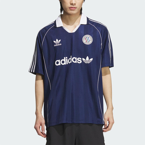 Adidas/阿迪达斯正品三叶草男训练复古经典足球短袖T恤球衣KC0127