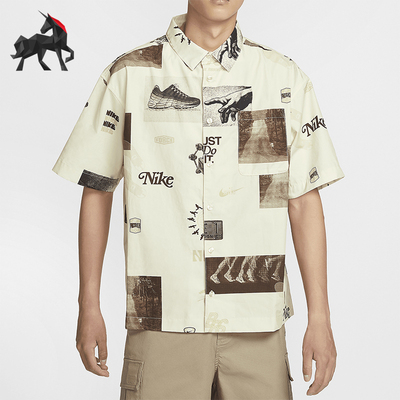 耐克男士复古透气休闲衬衫T恤