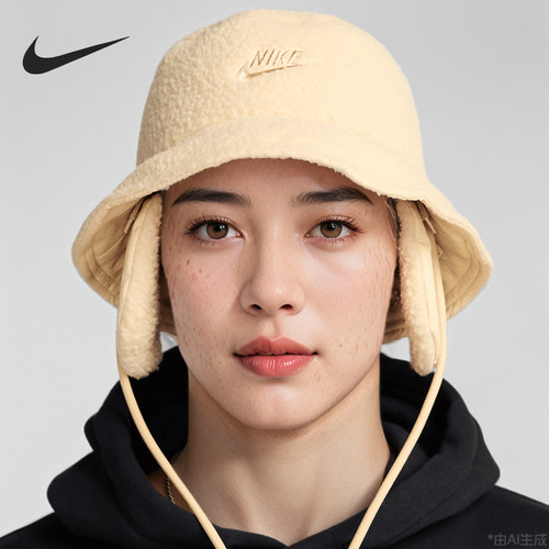 Nike/耐克正品冬季新款男女同款毛绒保暖渔夫帽FZ2205-252