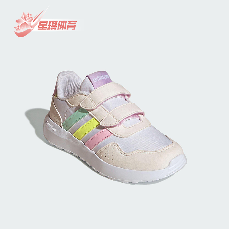 Adidas/阿迪达斯正品Run 60s小童魔术贴经典时尚低帮休闲鞋JH6203