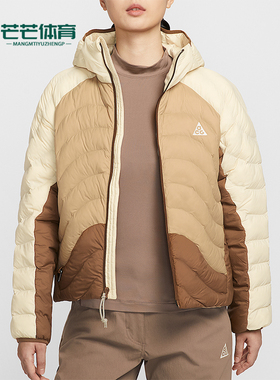 Nike/耐克正品2025冬季款女士日常连帽拼接保暖棉服HM9964-229