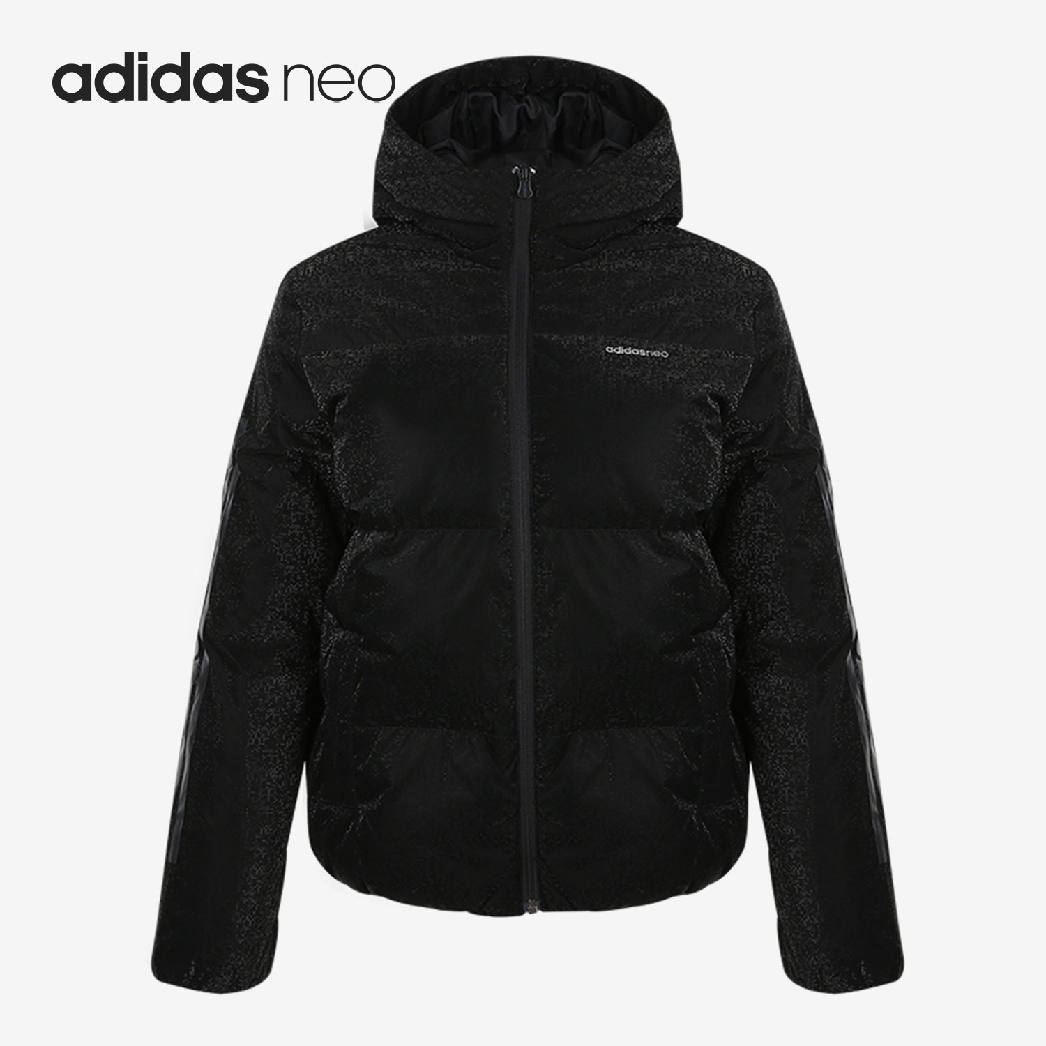 阿迪达斯女短款羽绒服