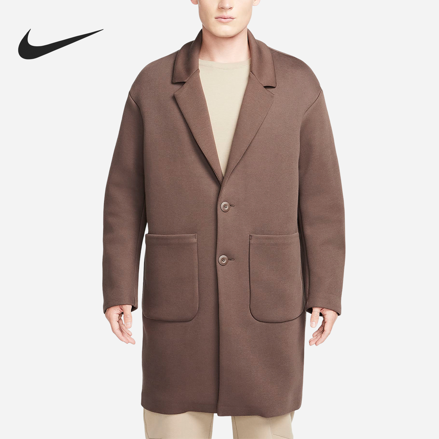 Nike/耐克正品2023冬季新款男子宽松针织休闲风衣外套FN0602
