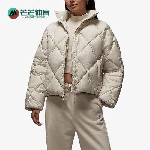 Nike/耐克正品JORDAN女士保暖时尚立领日常休闲棉服HV0418-104