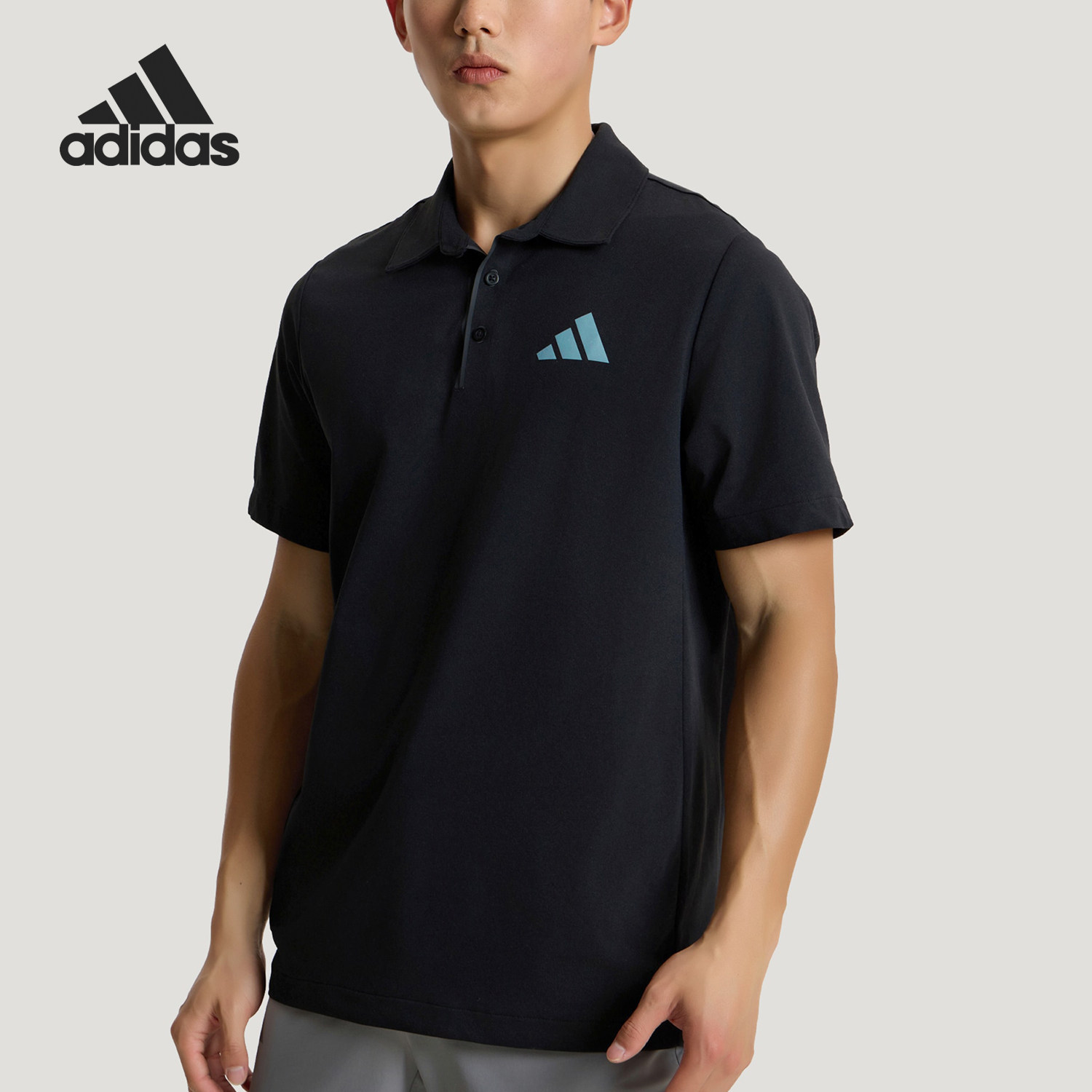 Adidas/阿迪达斯官方正品夏季男士户外运动亲肤短袖POLO衫KD4297 - 实物图