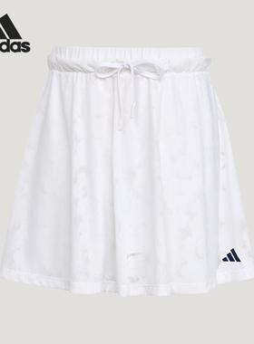 Adidas/阿迪达斯正品女士针织运动系带中腰休闲短裙KZ4175