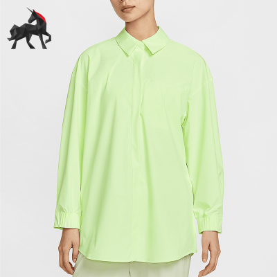 Nike/耐克正品2025女士时尚轻盈翻领经典简约长袖衬衫HQ0237-701