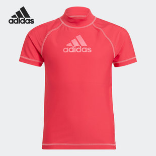 游泳大童运动泳衣短袖 Adidas 新款 夏季 GT5066 阿迪达斯官方正品