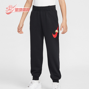 IQ3935 Sportswear大童休闲松紧腰束脚印花长裤 010 耐克正品 Nike