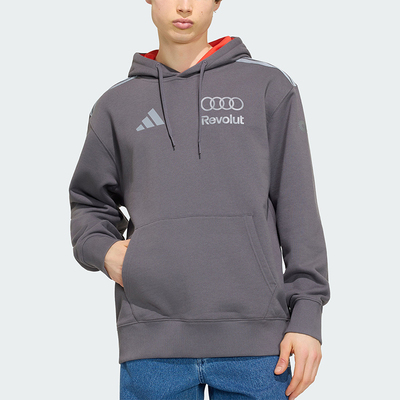 Adidas/阿迪达斯正品三叶草新款男灰红色柔软经典连帽卫衣KT1725