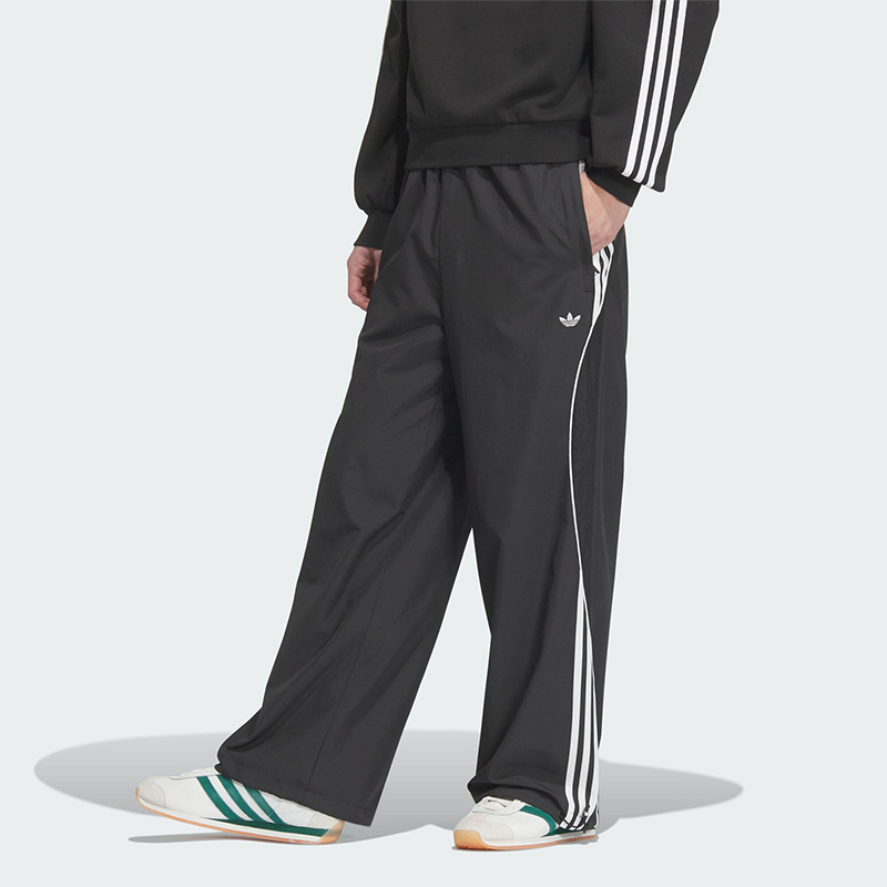 Adidas/阿迪达斯正品三叶草男士拼接宽松休闲梭织长裤JN3790
