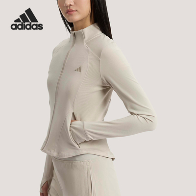 Adidas/阿迪达斯正品2026女士短款经典运动训练修身外套KH2675