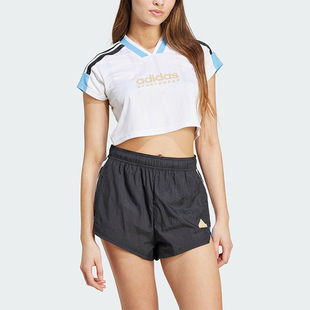 女士短款 Adidas 运动休闲T恤IZ2083 CRO 阿迪达斯正品 TIRO