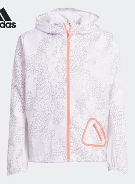 Adidas/阿迪达斯正品U RUN JACKET大童连帽夹克外套IB8876