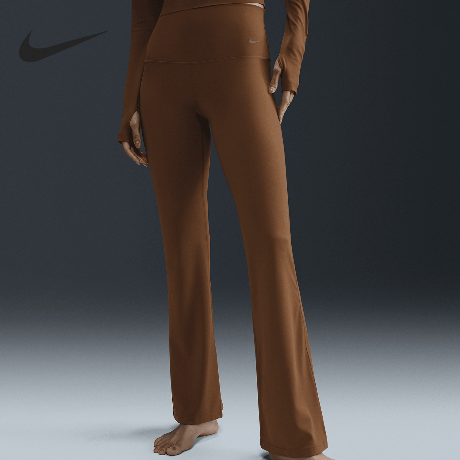 耐克女士高腰提臀喇叭裤