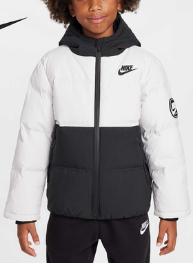Nike/耐克正品新款小童保暖连帽经典运动羽绒服HV7184-025