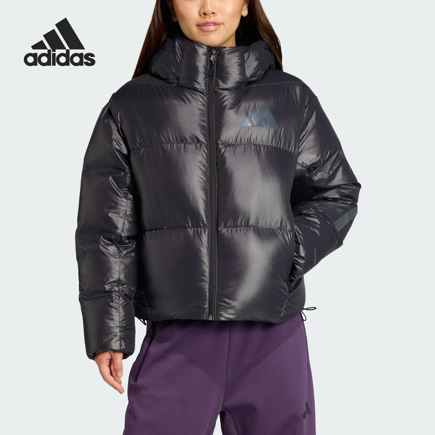 Adidas/阿迪达斯官方正品冬季女士蓬松保暖连帽日常羽绒服JL6907