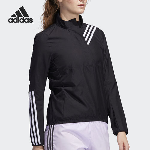 Adidas/阿迪达斯正品新款女黑白色训练经典轻盈运动卫衣ED9320