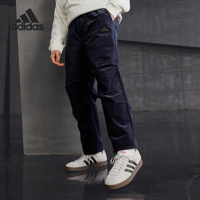 Adidas/阿迪达斯正品新款男士灯芯绒时尚运动休闲裤JI8690