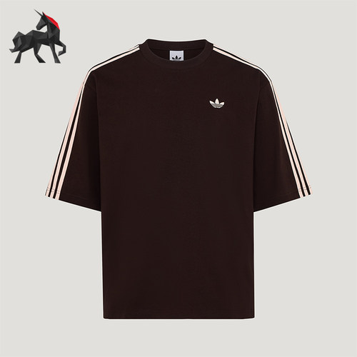 Adidas/阿迪达斯正品三叶草男士日常运动针织复古短袖T恤KG6333