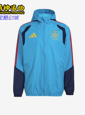 Adidas/阿迪达斯正品新款男蓝藏蓝色球类经典运动夹克外套KA3498