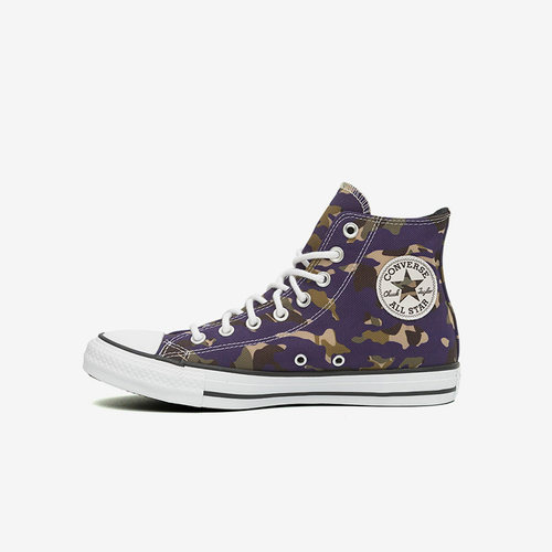 Converse匡威 耐磨男女同款紫色高帮休闲板鞋帆布鞋 165914C