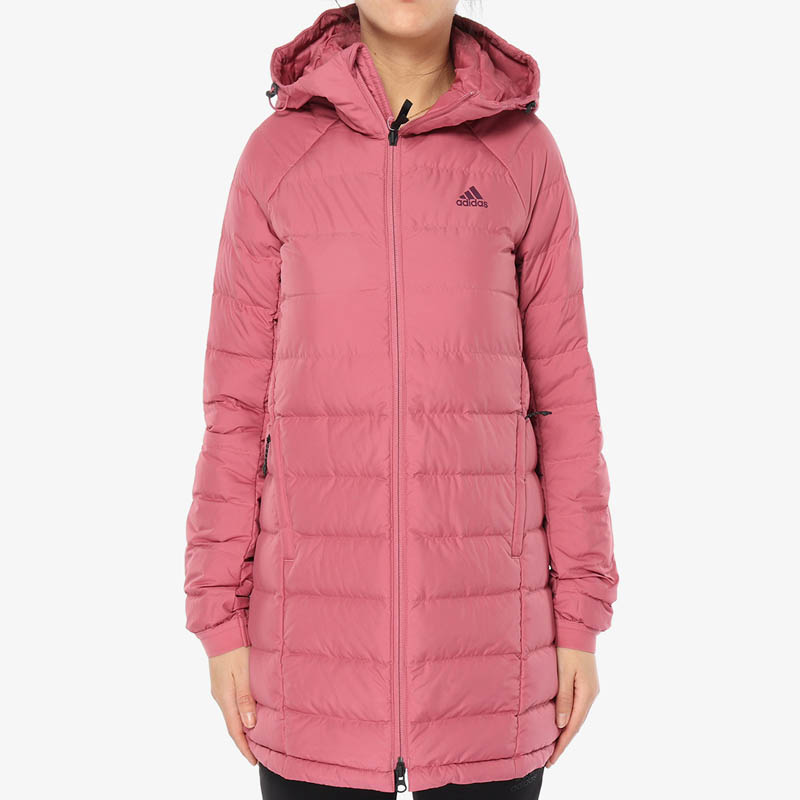 Adidas/阿迪达斯正品 女子户外 防风保暖 长款运动羽绒服 DM1955