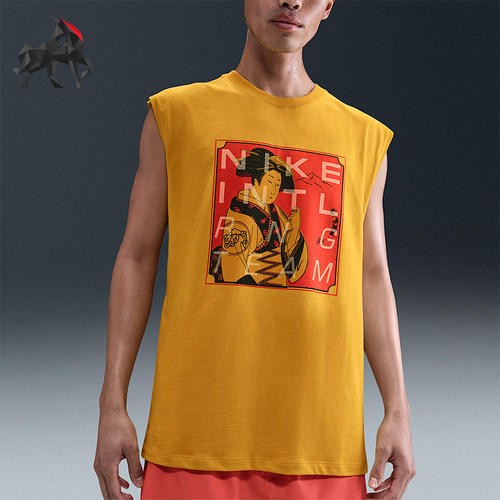 Nike/耐克正品男士时尚休闲宽松圆领跑步无袖T恤IH4538-743