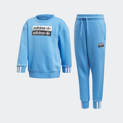 Adidas/阿迪达斯正品三叶草小童时尚舒适经典休闲运动套装ED7782