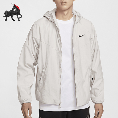 耐克男士户外梭织连帽宽松外套