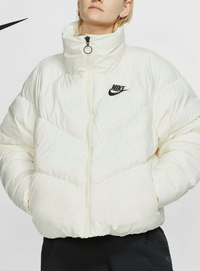 Nike/耐克正品女士运动防风保暖立领外套面包棉服CD4216-110