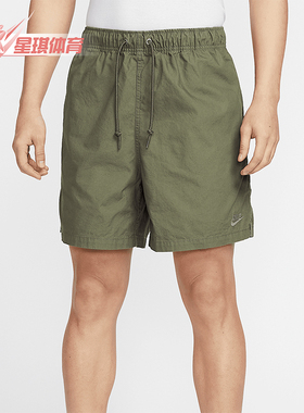 Nike/耐克正品2025 Club男士梭织经典休闲刺绣宽松短裤HJ1947-222