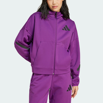 阿迪达斯女士户外连帽短裤外套