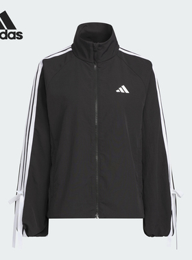 Adidas/阿迪达斯官方正品DANCE WB 1女士蝴蝶结三条纹外套KT5003
