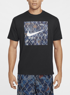 Nike/耐克正品Max90男士套头印花针织透气休闲运动短袖HF6185-010