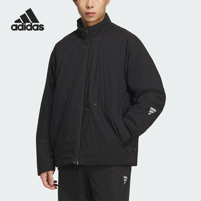 Adidas/阿迪达斯正品2025秋季款男士日常保暖运动立领棉服KC2567