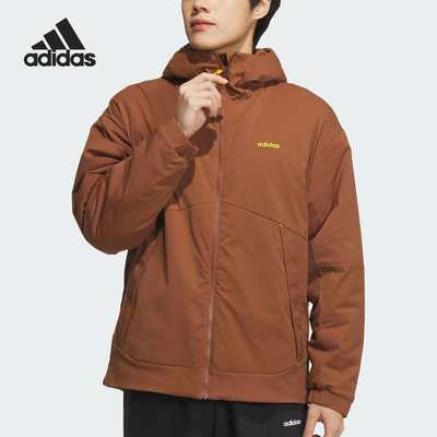 Adidas/阿迪达斯正品新款男女同款连帽复古保暖外套JL8279