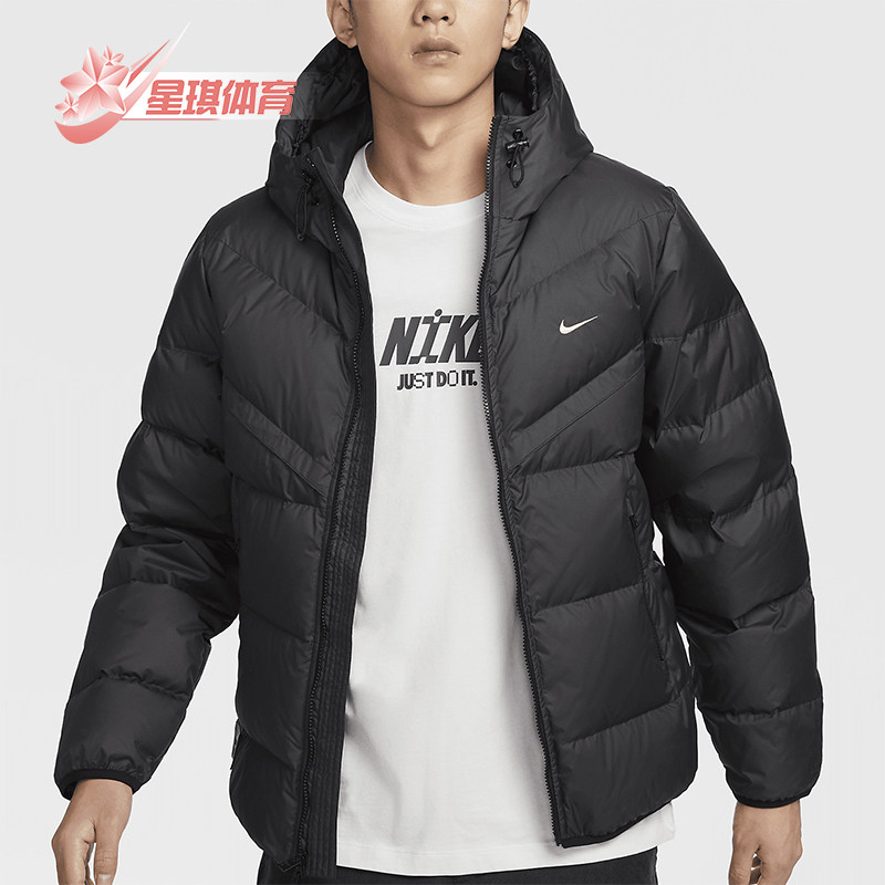 Nike/耐克正品冬新款男士连帽短款保暖羽绒服HQ4183-010