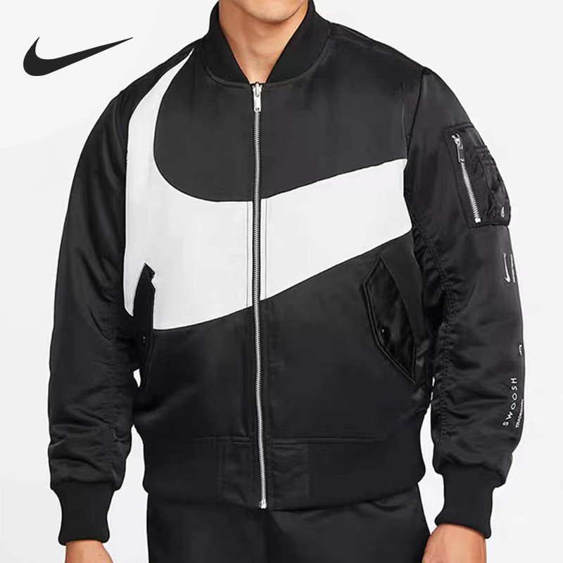 Nike/耐克正品男款拼色品牌Logo刺绣拉链夹克外套DR7021-010