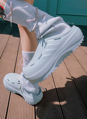 Adidas/阿迪达斯正品OZWAVE CLOG男女轻便经典耐磨休闲拖鞋JR9273