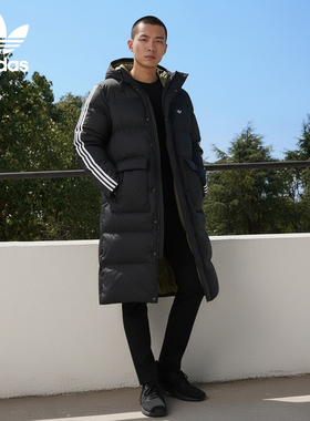 Adidas/阿迪达斯正品三叶草男女保暖长款运动羽绒服KC2564