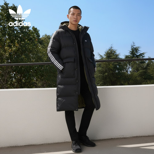 Adidas/阿迪达斯正品三叶草男女保暖长款运动羽绒服KC2564
