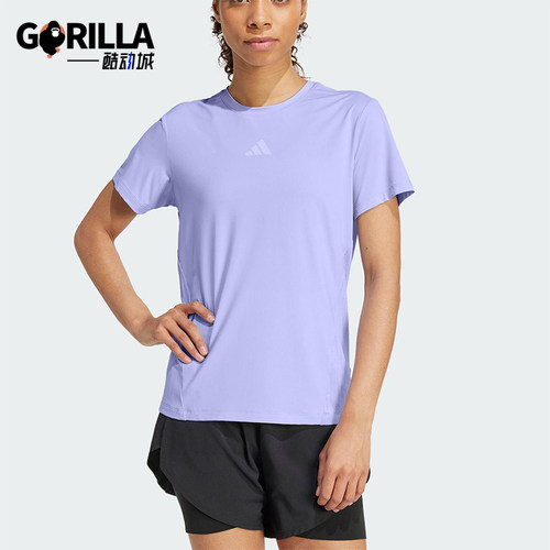 Adidas/阿迪达斯正品2025夏季款女士健身经典透气运动短袖JZ6280