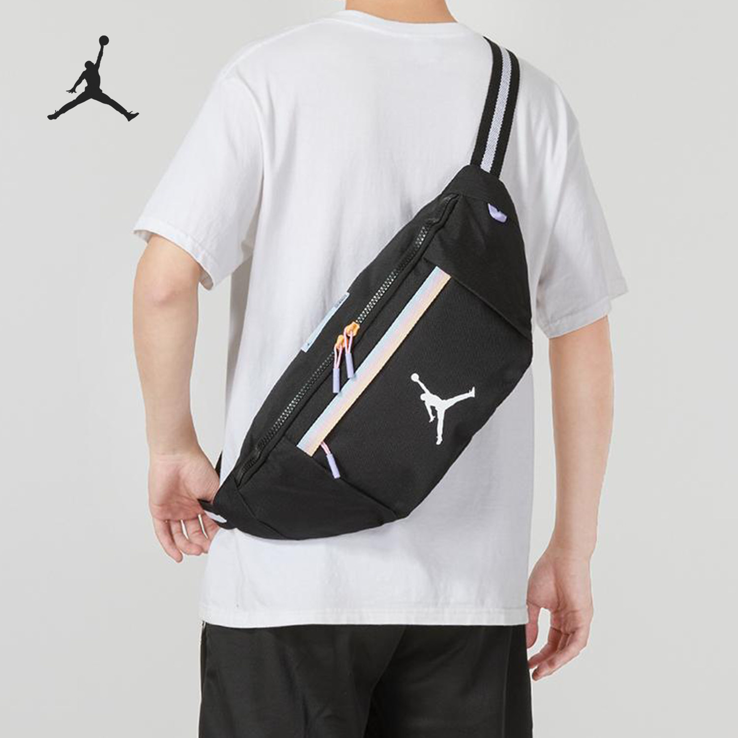 Nike/耐克正品JORDAN男女斜挎单肩运动腰包JD2343013AD-001