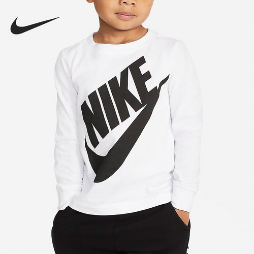 Nike/耐克正品2025婴童LOGO印花圆领日常运动长袖HA6944-100