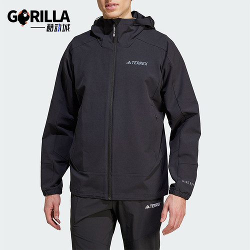 Adidas/阿迪达斯正品新款男士户外运动连帽夹克外套JI5935